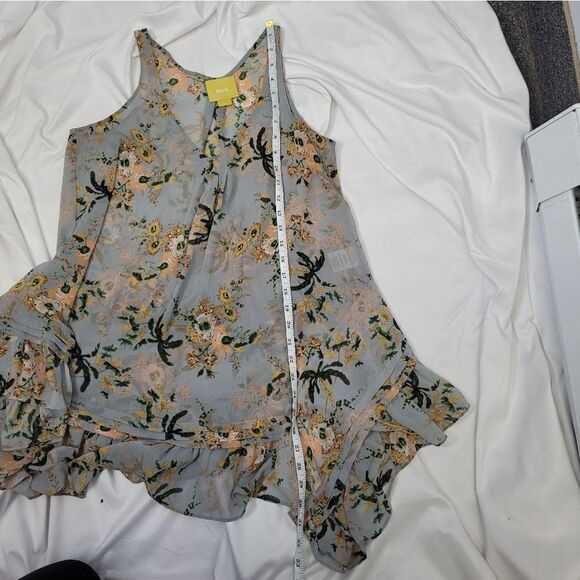 ANTHROPOLOGIE Maeve floral Magda chiffon tunic blouse top S - Picture 8 of 9